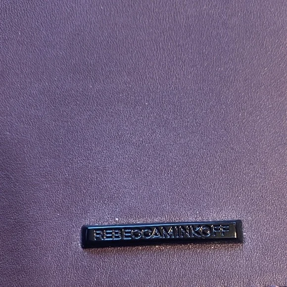 Rebecca Minkoff Plum Leather Mini Crossbody Bag with Gunmetal Hardware - Picture 2 of 6